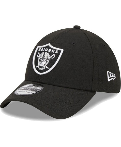 Men's Black Las Vegas Raiders Main 39THIRTY Flex Hat