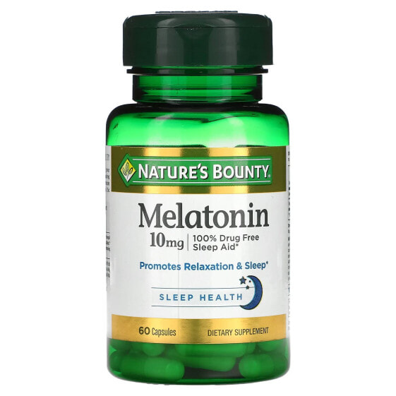 Витамины для здорового сна Nature's Bounty Мелатонин 10 мг, 60 капсул