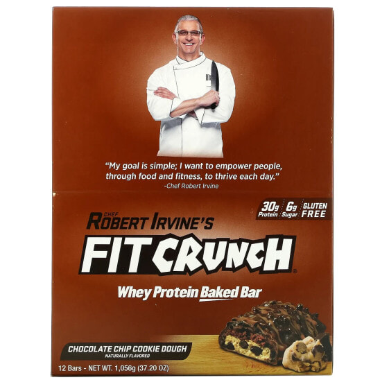 Whey Protein Baked Bar, Chocolate Chip Cookie Dough, 12 Bars, 3.10 oz (88 g) Each