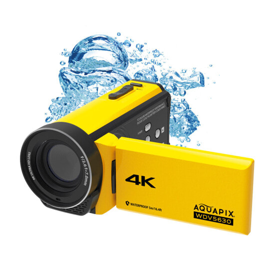 Easypix Aquapix WDV5630 - 13 MP - 4K Ultra HD - 7.62 cm (3") - 370 g - Yellow