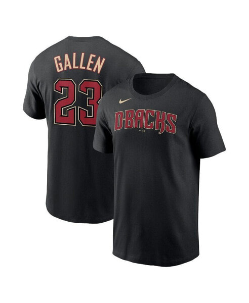 Men's Zac Gallen Black Arizona Diamondbacks Player Name and Number T-shirt