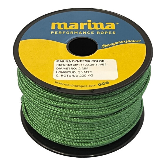 MARINA PERFORMANCE ROPES Marina Dyneema Color 25 m Rope