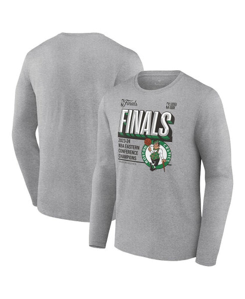 Men's Steel Boston Celtics 2024 Eastern Conference Champions Long Sleeve Locker Room T-Shirt