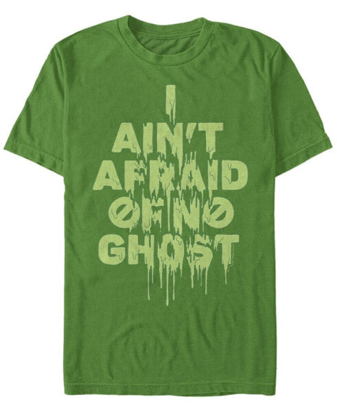 Men's Ain'T Afraid of No Ghost Slime Text Short Sleeve T- shirt