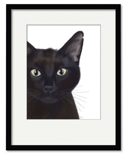 Cat, Portrait of Gus 16" x 20" Framed and Matted Art