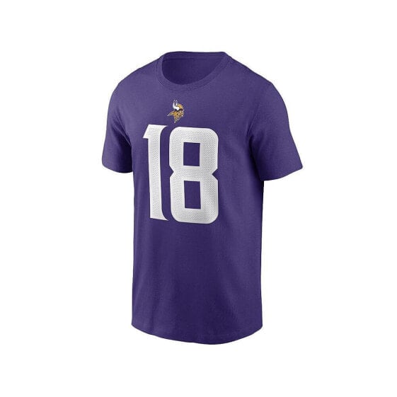 Men's Justin Jefferson Purple Minnesota Vikings Name and Number T-shirt