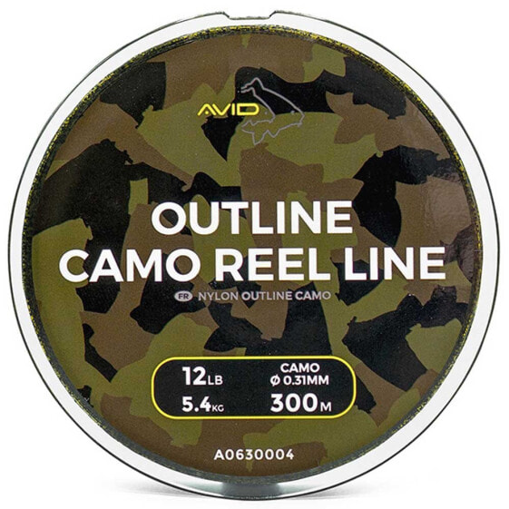 Флюорокарбоновая леска для рыбалки AVID CARP Outline Camo 300 м