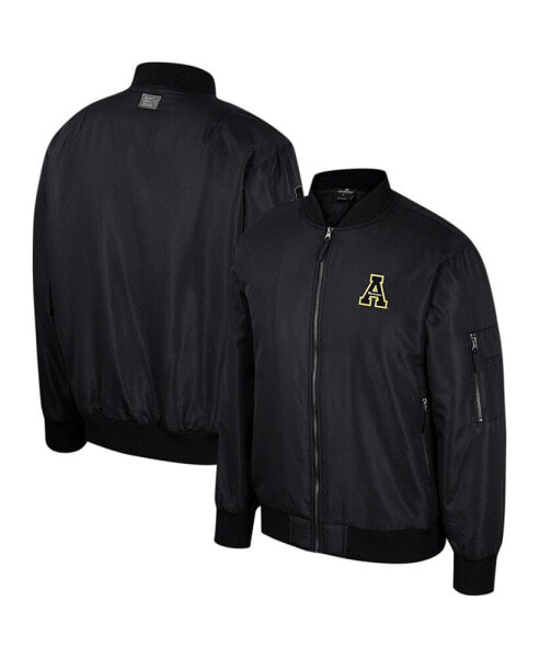 Men's Black Appalachian State Mountaineers Full-Zip Bomber Jacket