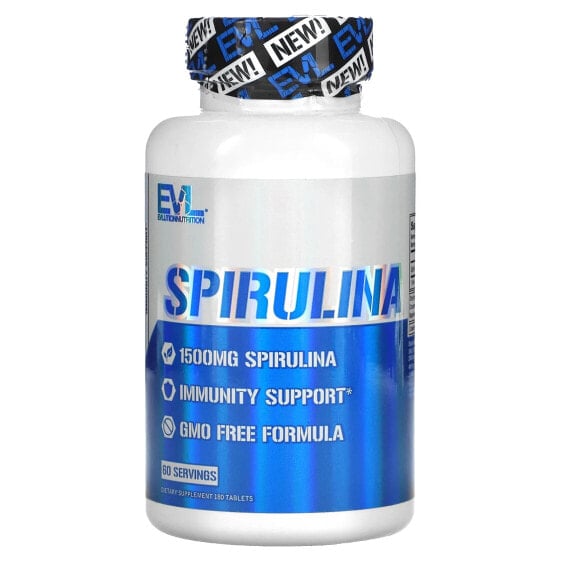 EVLution Nutrition, Spirulina, 500 mg, 180 Tablets