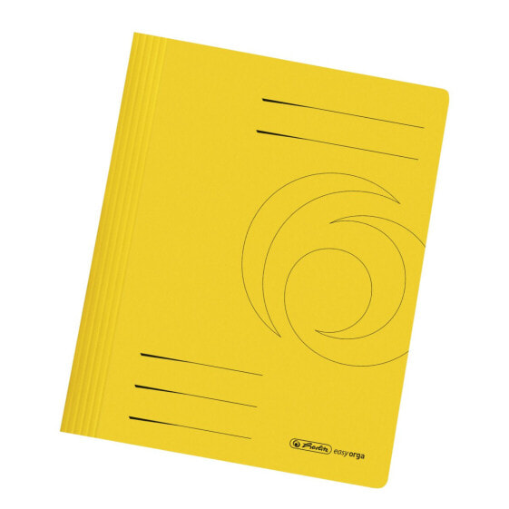 Herlitz 11034303 - Manila folder - A4 - Cardboard - Yellow - 1 pc(s)