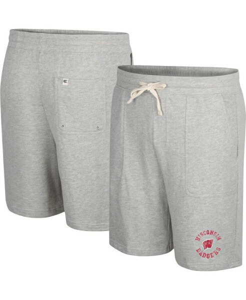 Men's Heather Gray Wisconsin Badgers Love To Hear This Terry Shorts