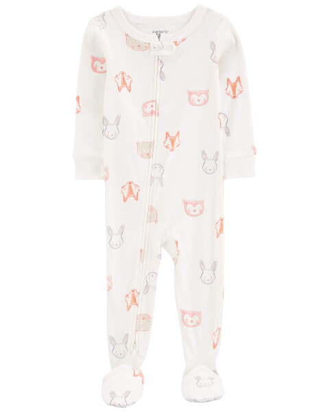 Baby 1-Piece Animals 100% Snug Fit Cotton Footie Pajamas 12M
