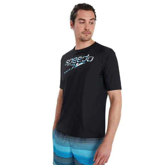 Рашгард Speedo Printed ECO EnduraFlex UV с коротким рукавом