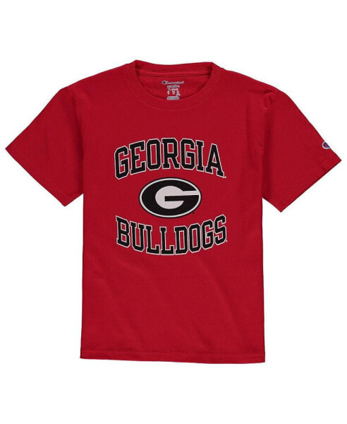 Big Boys Red Georgia Bulldogs Circling Team Jersey T-shirt