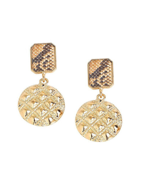 Women's Geometric Snake Drop Earrings