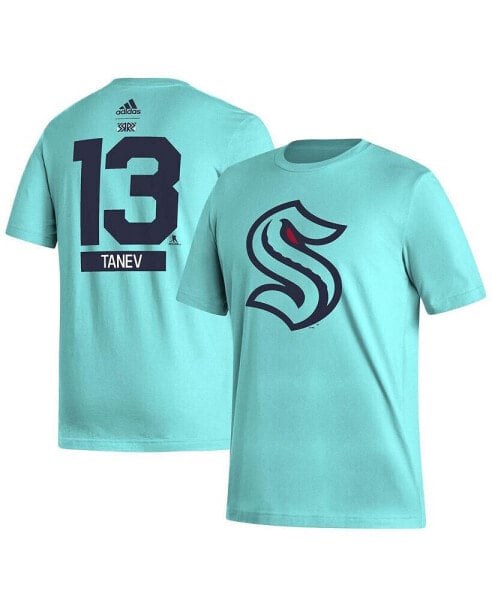 Men's Brandon Tanev Teal Seattle Kraken Reverse Retro 2.0 Name and Number T-shirt