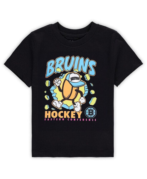 Toddler Black Boston Bruins Break Through T-Shirt