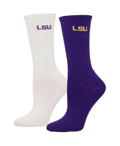 Women's Purple, White LSU Tigers 2-Pack Quarter-Length Socks