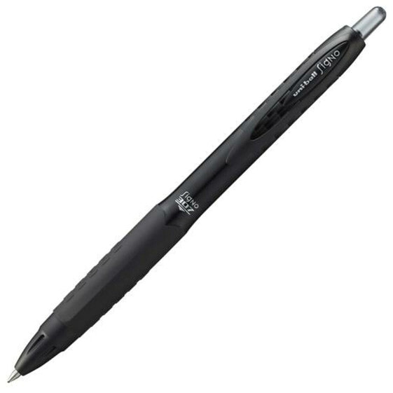Ручка с жидкими чернилами Uni-Ball Rollerball Signo UMN-207F Чёрный 0,4 mm (12 Предметы)