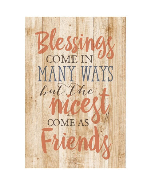 Blessings Come in Many New Horizons Wood Plaque with Easel, 6" x 9"