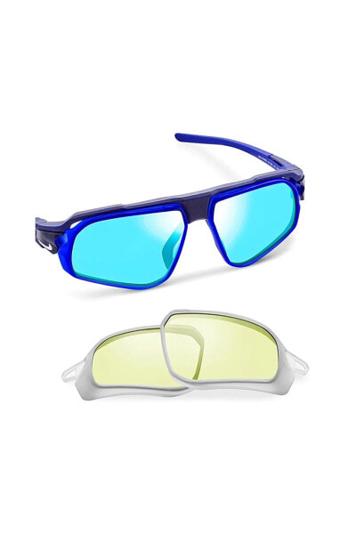Flyfree M FV2391 410 59 Outdoor Mavi Aynalı Değiştirilebilir Camlı Lacivert Güneş Gözlüğü