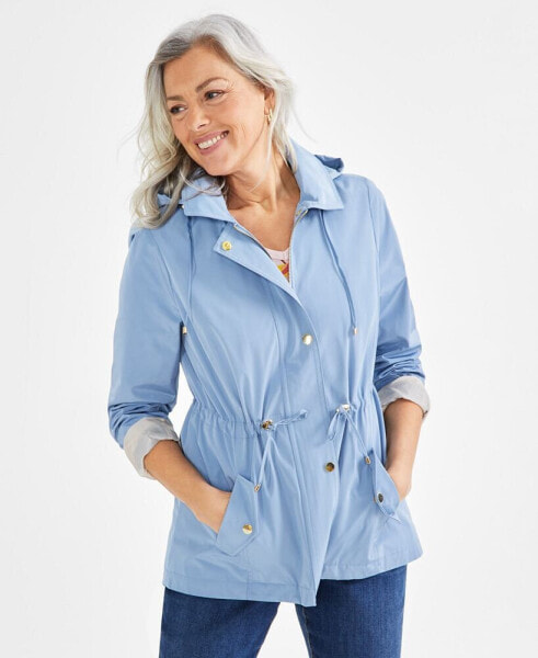 Women's Hooded Anorak, PP-4X, Created for Macy's