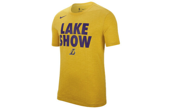 Nike 洛杉矶湖人队 NBA Dri-FIT短袖T恤 男款 黄色 / Футболка Nike NBA Dri-FIT AQ6587-728