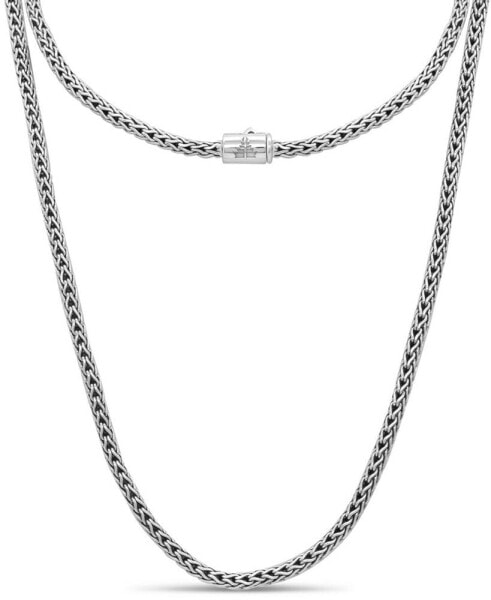 DEVATA dragon Bone Round 4mm Chain Necklace in Sterling Silver