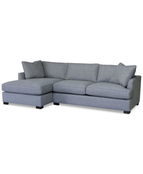 Nightford 111" 2-Pc. Fabric Chaise Sectional, Created for Macy's