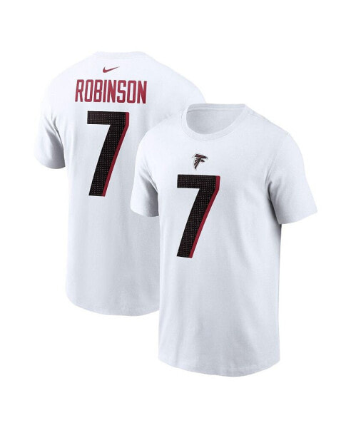 Men's Bijan Robinson White Atlanta Falcons Player Name and Number T-shirt