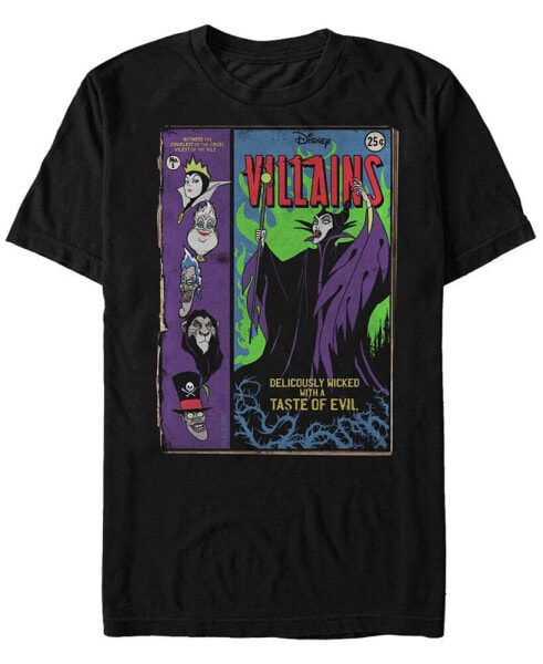 Disney Men's Villains Comic Book Cover, Short Sleeve T-Shirt