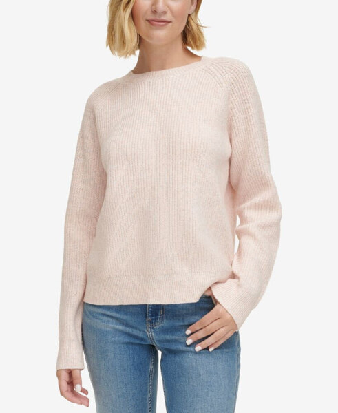 Women's Ribbed Raglan-Sleeve Sweater