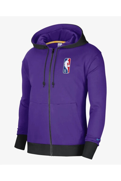 Los Angeles Lakers Courtside Fleece Nba Full-zip Hoodie Erkek Sweatshirt