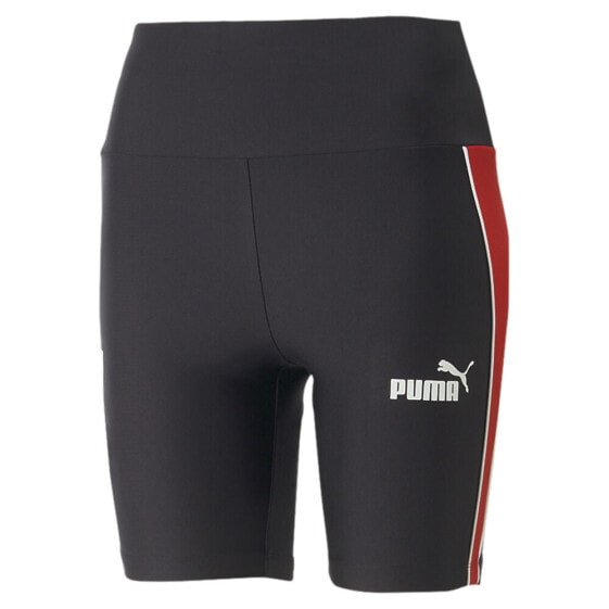 Puma Sf Race X June Ambrose Biker Shorts Womens Red Casual Athletic Bottoms 5398
