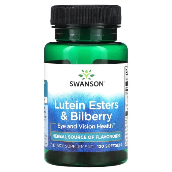 Витамины и БАДы Swanson Lutein Esters & Bilberry, 120 капсул