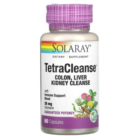 Капсулы для очищения организма SOLARAY Tetra Cleanse, 60 шт.