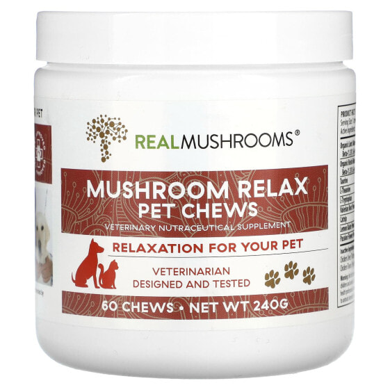 Витаминные добавки для собак Real Mushrooms Mushroom Relax, 60 шт, 240 г.