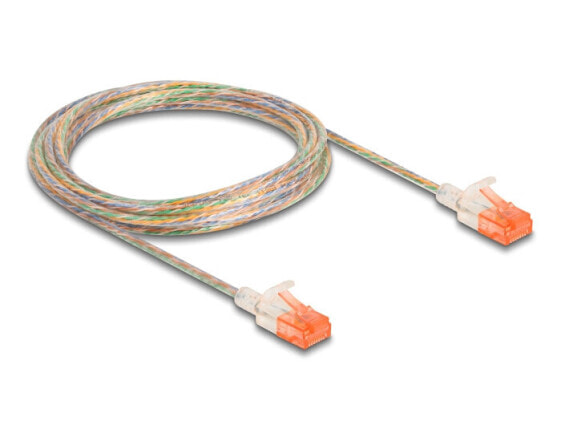 Delock RJ45 Netzwerkkabel Cat.6A U/UTP Slim 3 m transparent - Network - CAT 6a