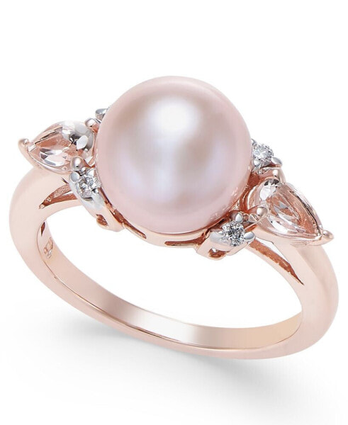Кольцо Macy's Pink Pearl and Morganite Diamond