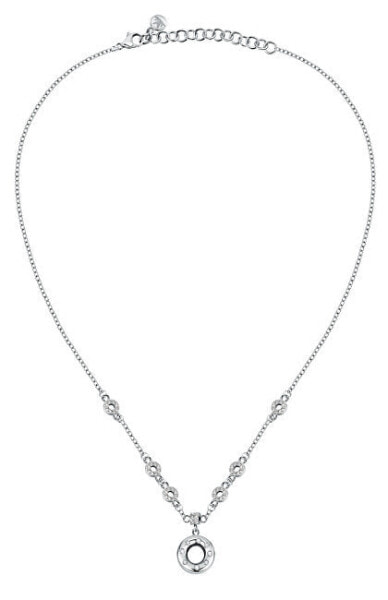 Glittering steel necklace with Bagliori crystals SAVO04
