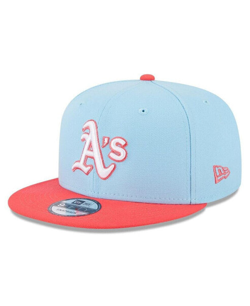 Men's Light Blue, Red Oakland Athletics Spring Basic Two-Tone 9FIFTY Snapback Hat