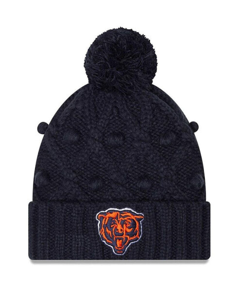 Women's Navy Chicago Bears Toasty Cuffed Knit Hat with Pom