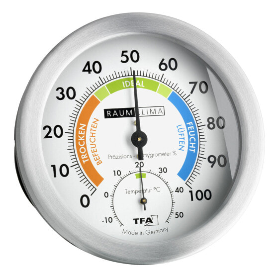 TFA 45.2028 - Electronic environment thermometer - Indoor - Analog - White - Metal - Plastic - Wall