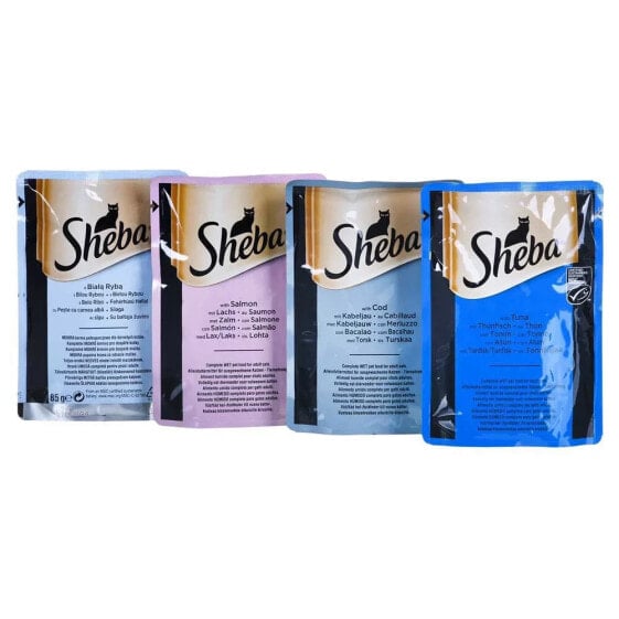 SHEBA Delicacy fishy Flavours In Jelly 85g Wet Cat Food 80 Units