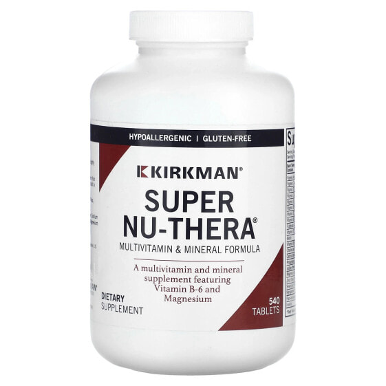 Витаминно-минеральный комплекс Kirkman Labs Super Nu-Thera, 540 таблеток
