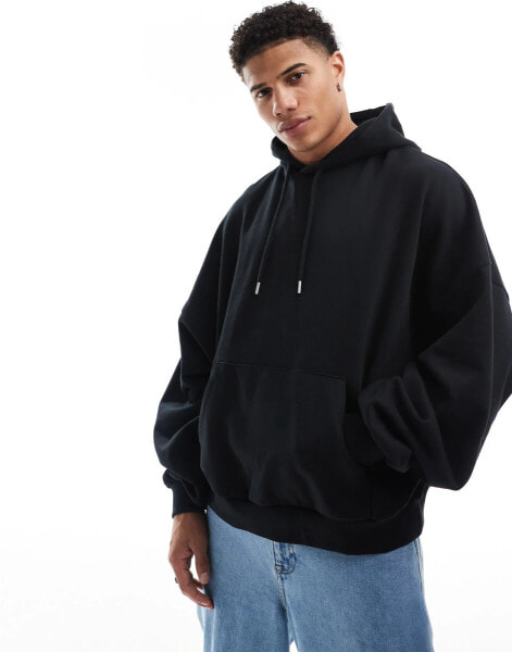 ASOS DESIGN essential extreme oversized hoodie in black