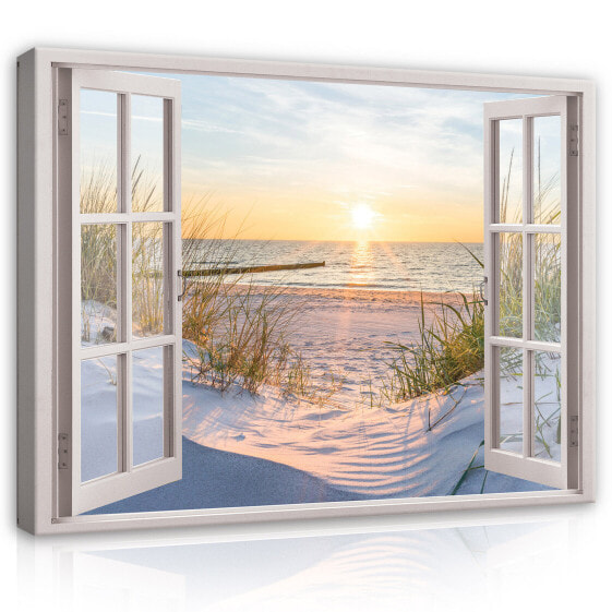 Картина на холсте Wallarena Модель "Окно на пляже"