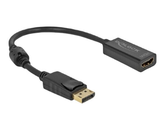 Delock Adapter DisplayPort 1.2 male to HDMI female 4K Passive black - 0.2 m - DisplayPort - HDMI - Male - Female - Straight