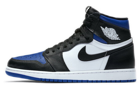 Jordan Air Jordan 1 retro high og "white royal" 蓝黑脚趾 减震防滑 高帮 复古篮球鞋 男女同款 蓝黑脚趾