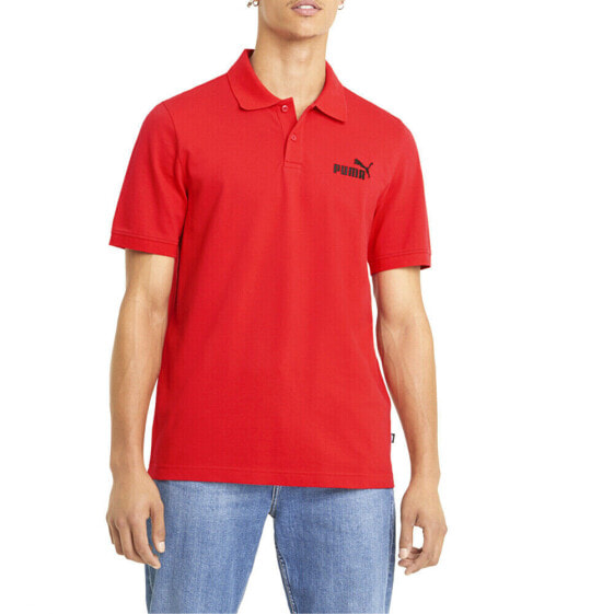 Puma Essentials Pique Short Sleeve Polo Shirt Mens Red Casual 58628147